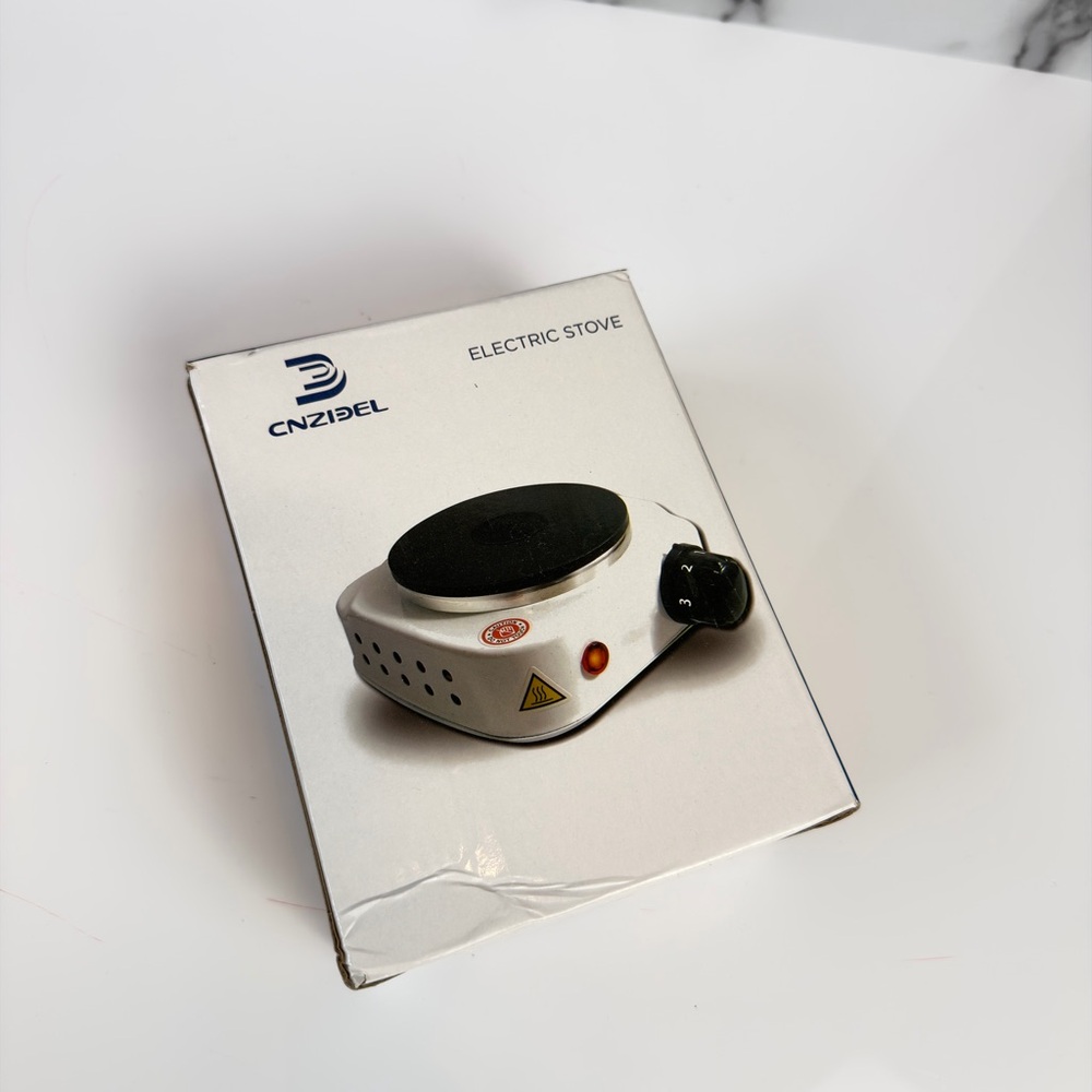 CNZIDEL Electric Single Burner Hot Plate 500W Portable Mini Stove - black